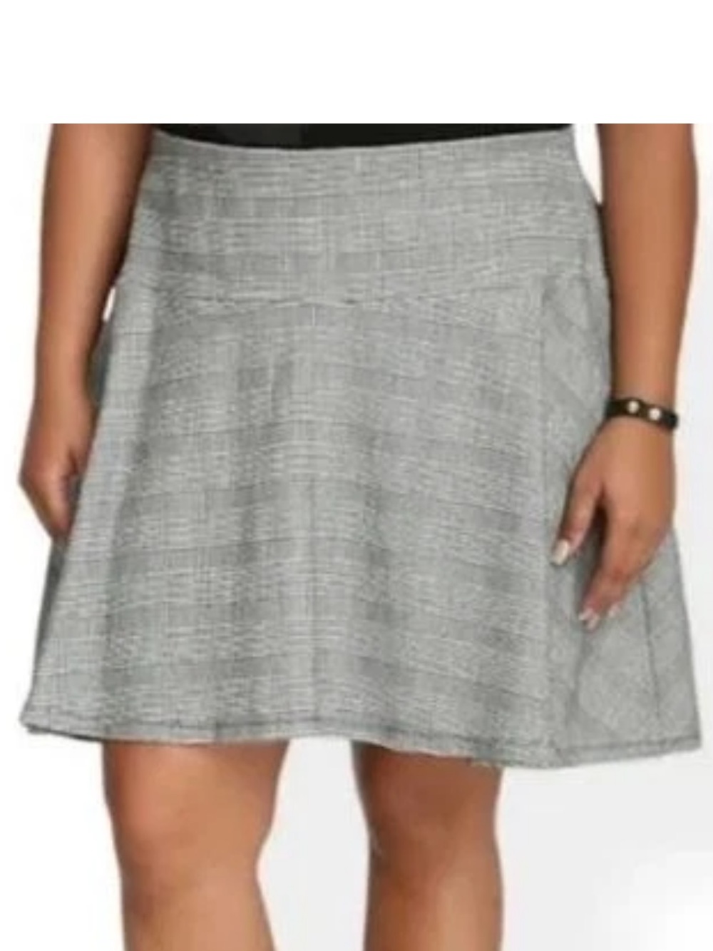 Torrid 0 gray plaid skater style skirt